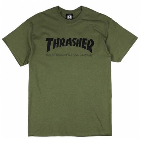 Thrasher Skate Mag Tee Army Green