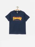 Thrasher Flame Logo T-Shirt Navy Blue