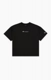 Champion Cropped Oversized Small Script Logo Tee