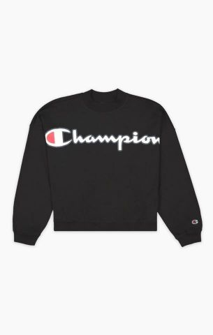 Champion Cropped Script Logo Long Sleeve T-Shirt