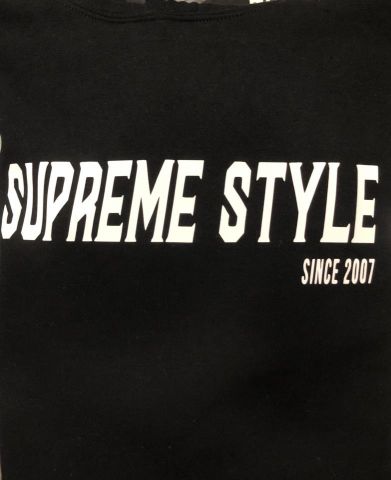 Supreme Style 9.1 Script Chris Hoody BLACK/WHITE