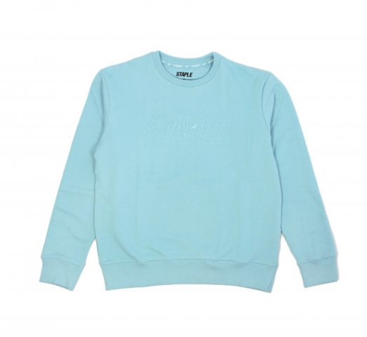 Staple ® Logo Fleece Crewneck AQUA