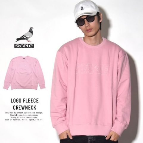 Staple ® Logo Fleece Crewneck PINK