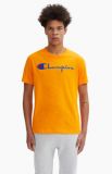 Champion Script Logo Crew Neck T-Shirt-AUT. ORANGE