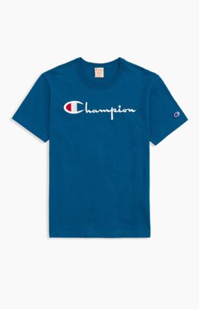 Champion Script Logo Crew Neck T-Shirt-BSA