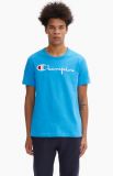 Champion Script Logo Crew Neck T-Shirt-MALIBU BLUE