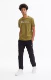 Champion Script Logo Crew Neck T-Shirt-OLIVE