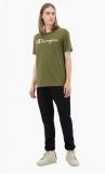 Champion Script Logo Crew Neck T-Shirt OLIVE