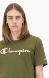 Champion Script Logo Crew Neck T-Shirt OLIVE