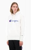 Champion Script Logo Reverse Weave Hoodie-WHITE