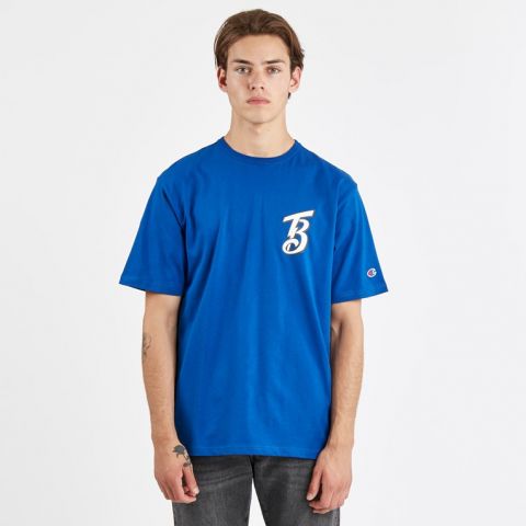 Champion x BEAMS TOKYO BEAMS Logo T-Shirt-BLUE
