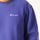 Champion Script Logo Reverse Weave Crewneck-BLUE