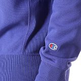 Champion Script Logo Reverse Weave Crewneck-BLUE