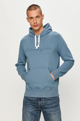 Champion Solid Logo Hoody BLUE