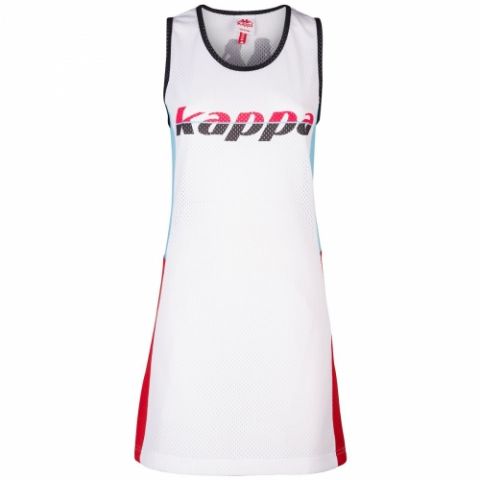 Kappa Calyp Authentic Race Dress WHITE/TURQUIS/RED