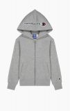 Champion Script Logo Hood Cotton Fleece Hoodie GRY