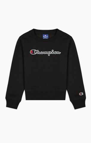 Champion Script Logo Cotton Fleece Sweatshirt BLAC