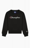 Champion Script Logo Cotton Fleece Sweatshirt BLAC