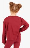 Champion Script Logo Long Sleeve Tee BURGUNDY