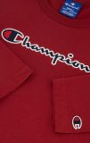 Champion Script Logo Long Sleeve Tee BURGUNDY