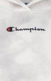 Champion Tie Dye Script Logo Tape Hoodie WHITE