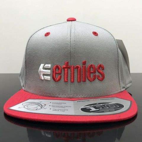 Etnies Corporate 5 110 Snapback Hat GREY/RED