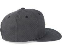 King ® Luxe Pref Crached Leather Snapback BLACK