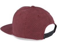 King ® Luxe Pref Crached Leather Snapback BURGUNDY