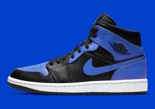 Air Jordan 1 Mid  BLACK/HYPER ROYAL-WHITE