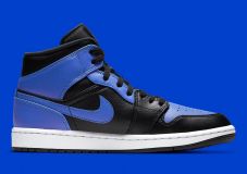 Air Jordan 1 Mid  BLACK/HYPER ROYAL-WHITE