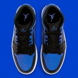 Air Jordan 1 Mid  BLACK/HYPER ROYAL-WHITE