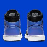 Air Jordan 1 Mid  BLACK/HYPER ROYAL-WHITE