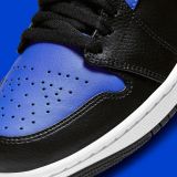 Air Jordan 1 Mid  BLACK/HYPER ROYAL-WHITE