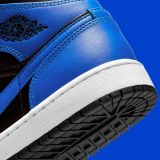 Air Jordan 1 Mid  BLACK/HYPER ROYAL-WHITE