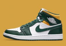 Air Jordan 1 Mid - NOBLE GREEN/POLLEN-WHITE