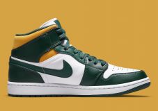 Air Jordan 1 Mid - NOBLE GREEN/POLLEN-WHITE