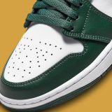 Air Jordan 1 Mid - NOBLE GREEN/POLLEN-WHITE