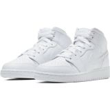 Air Jordan 1 Mid (GS) TRIPLE WHITE