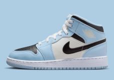 Air Jordan 1 MID GS ICE/BLUE/BLACK-SAIL-WHITE