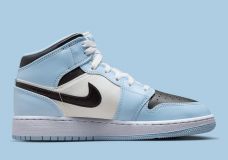 Air Jordan 1 MID GS ICE/BLUE/BLACK-SAIL-WHITE