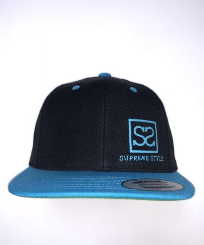Supreme Style Small Logo Snapback BLACK/TEAL