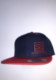 Supreme Style Small Logo Snapback NAVY/RED