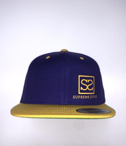 Supreme Style Small Logo Snapback PURPLE/GOLD