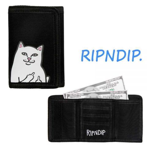RIPNDIP ® Lord Nermal Velcro Wallet BLACK