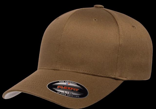 Gorra de lana peinada cerrada Flexfit MARRON COYOT