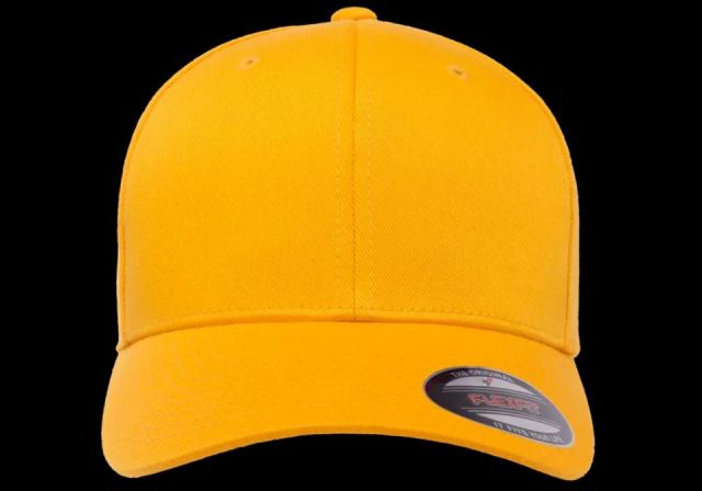 Gorra de lana peinada cerrada Flexfit AMARILLO