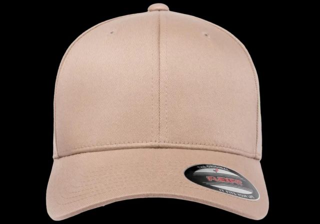 Gorra de lana peinada cerrada Flexfit KHAKI