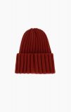 Champion Oversized Rib Knit Beanie Hat BURGUNDY
