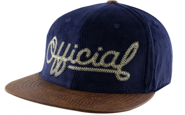Official ® Chain Script Snapback NAVY/BROWN