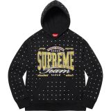 Supreme® Rhinestone Hooded Sweatshirt BLACK